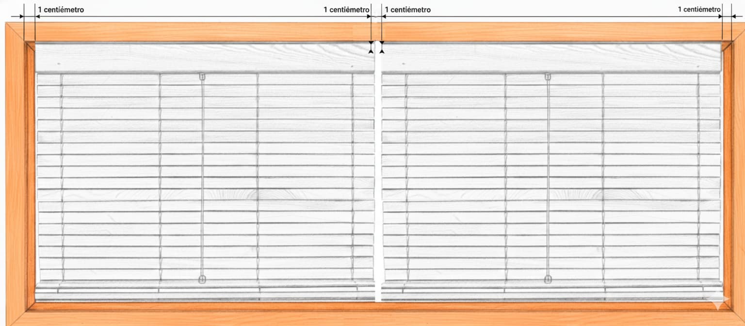 Medición para dos persianas alicantinas con separación entre ellas