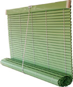 Persianas alicantinas de plástico PVC color verde claro a medida