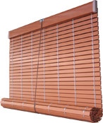 Persianas alicantinas de plástico PVC color marrón miel rojizo a medida