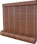 Persianas alicantinas de plástico PVC color marrón oscuro a medida