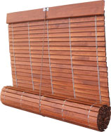 Persianas alicantinas de madera color cerezo a medida