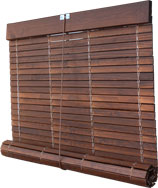 Persianas alicantinas de madera color nogal a medida