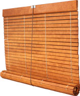 Persianas alicantinas de madera color cerezo claro a medida